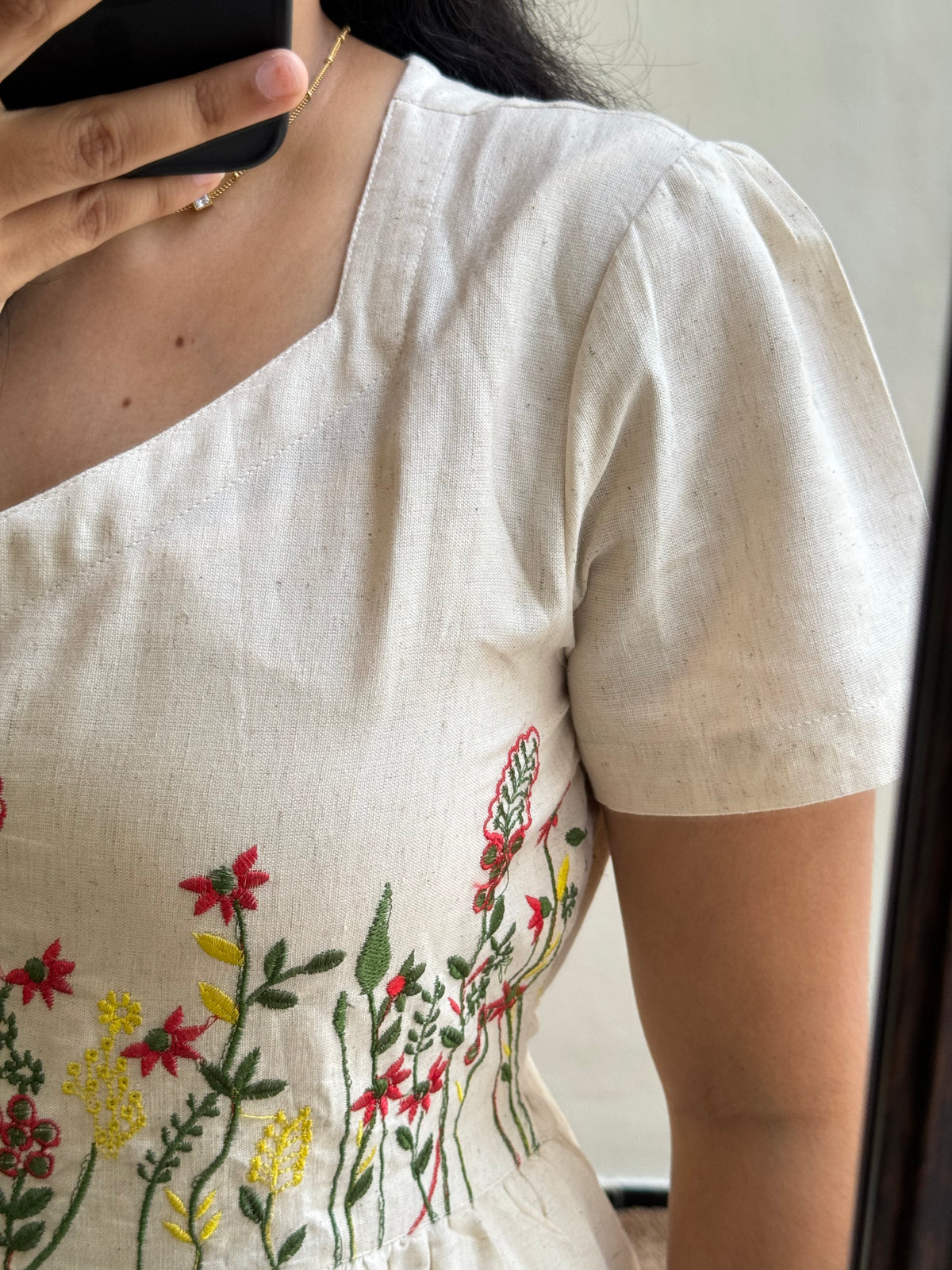 Leche Beautiful khaadi dress with small floral embroidery Dress