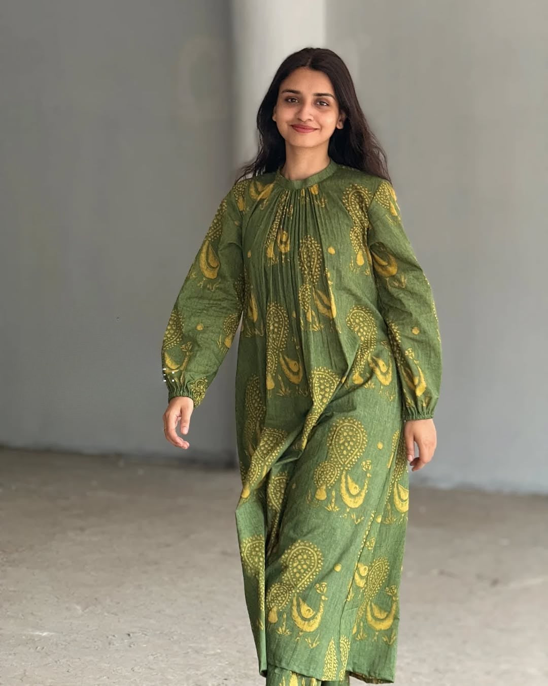 Green Graceful Cotton Co-ord Set ✨