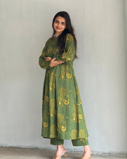 Green Graceful Cotton Co-ord Set ✨