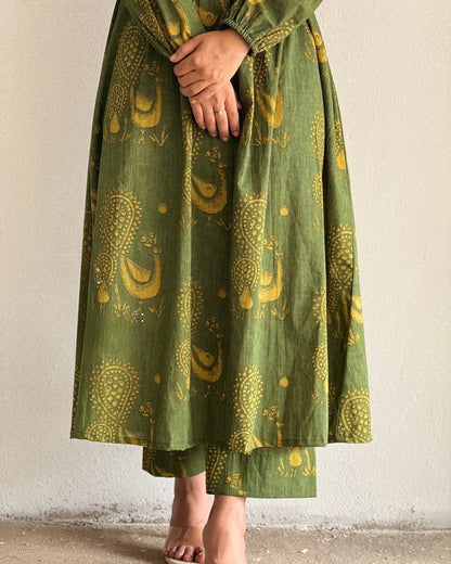 Green Graceful Cotton Co-ord Set ✨