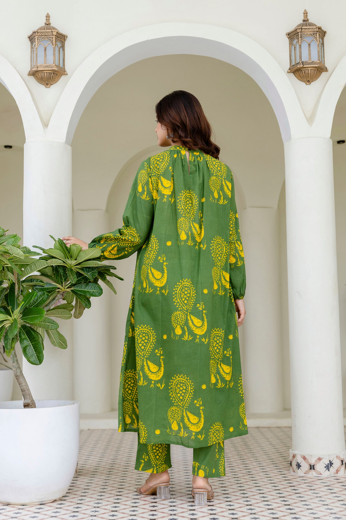 Green Graceful Cotton Co-ord Set ✨