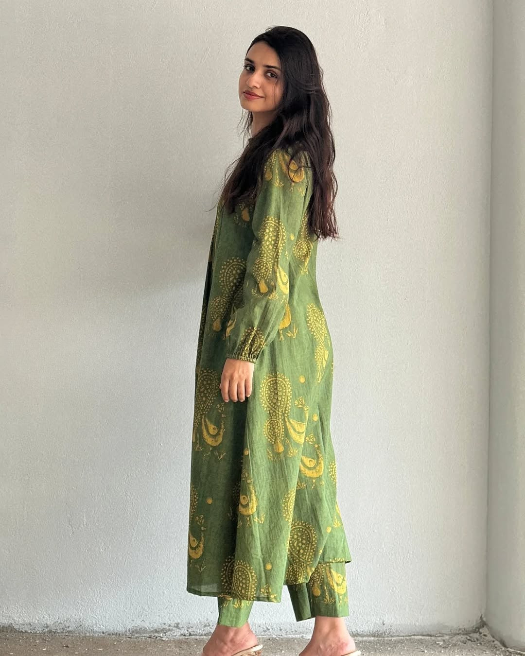 Green Graceful Cotton Co-ord Set ✨