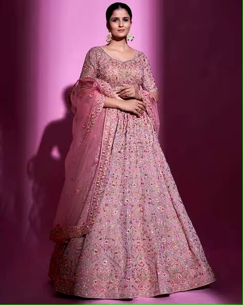 Floral Pattern Lehenga Choli Set