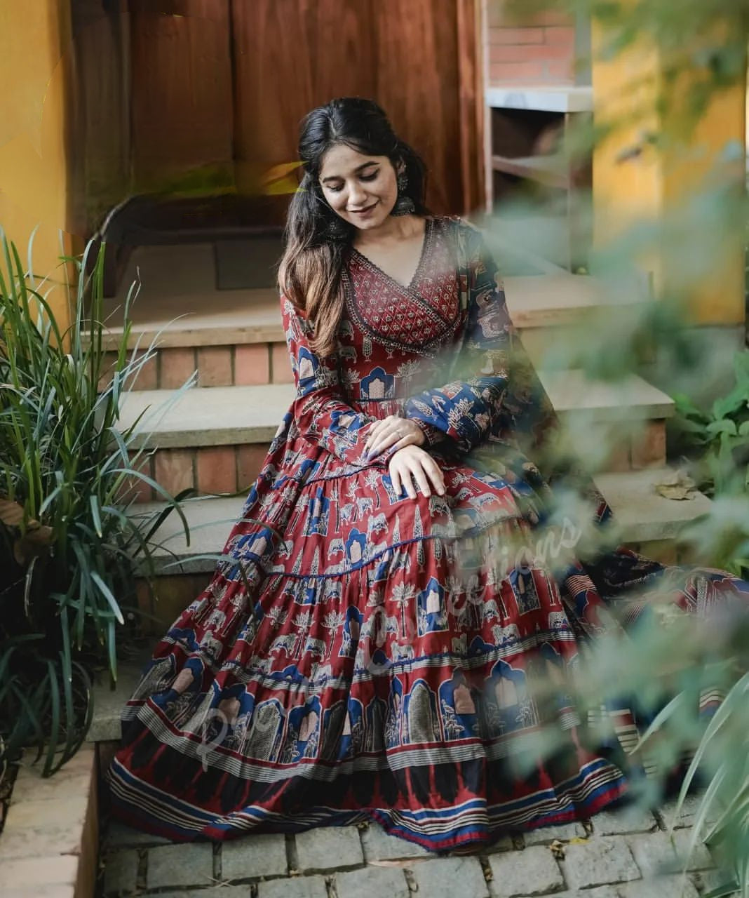 Festival Readymade Anarkali Suit NAVY BLUE MAROON COTTON FLARED ANARKALI SUIT Jaipuri Naari Festival Readymade Anarkali Suit NAVY BLUE MAROON COTTON FLARED ANARKALI SUIT Jaipuri Naari