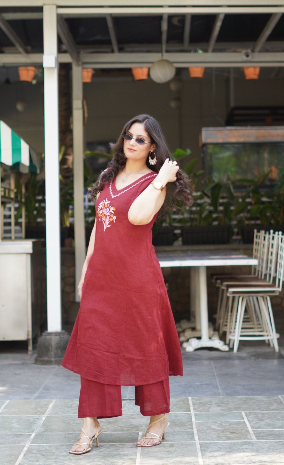 CLASSY SUMER WEAR KURTA SET WITH PLAZO